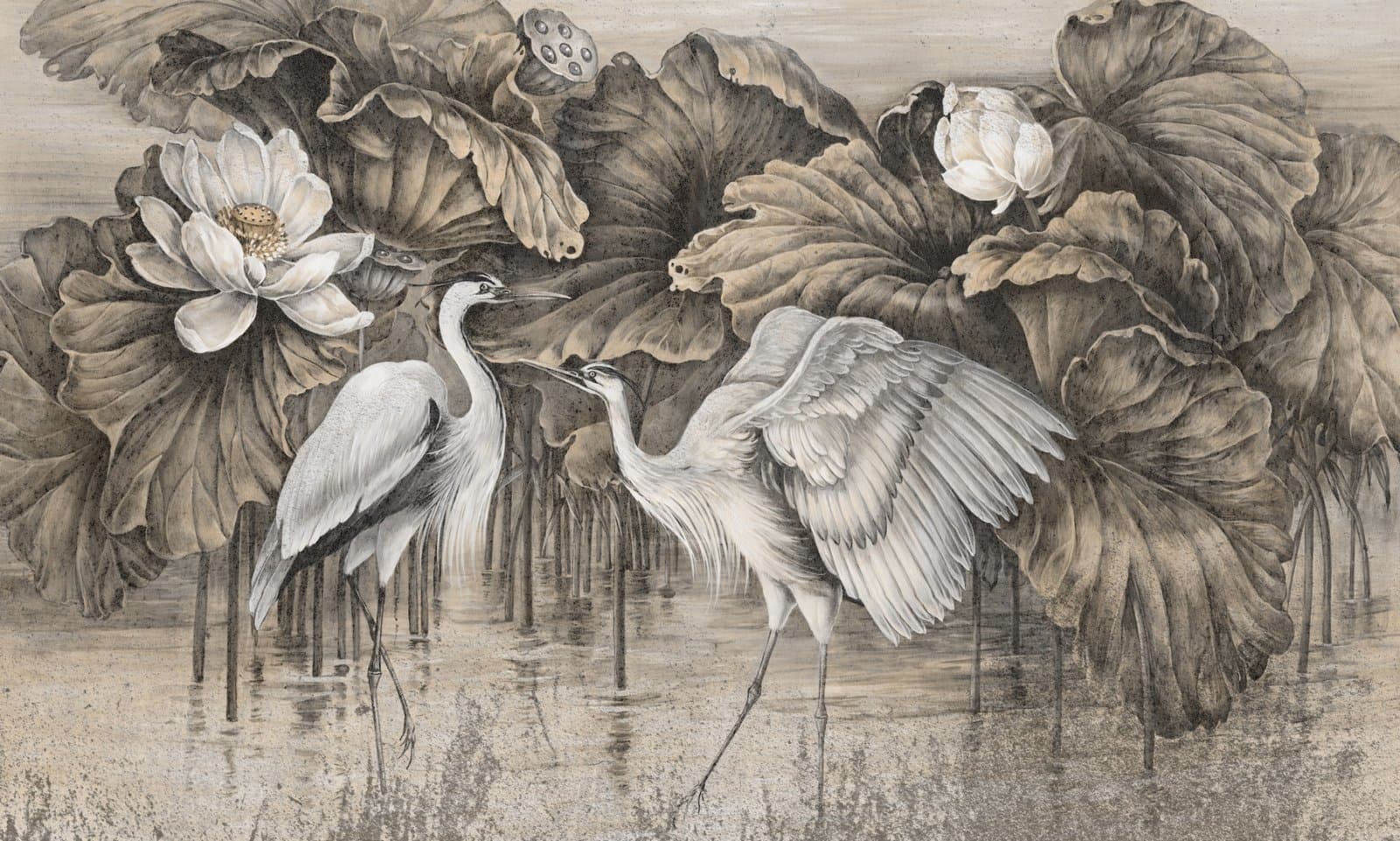 Papier peint Heron haze 2