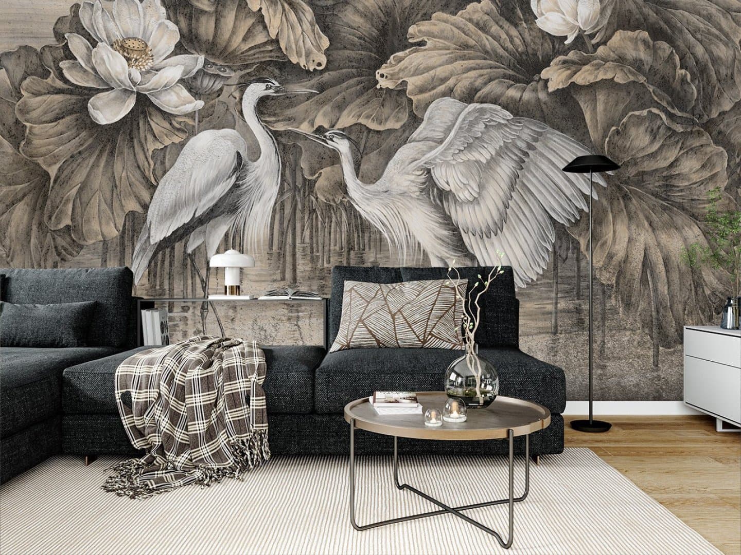 Papier peint Heron haze 2 - 2