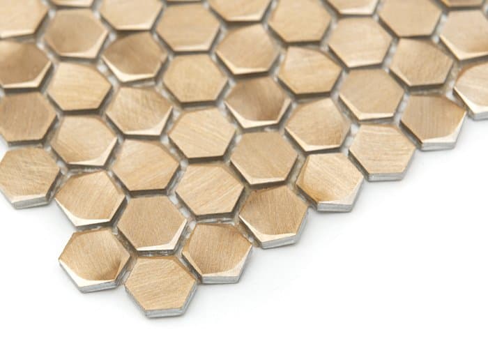 Mosaïque murale Allumi Gold Hexagon 14 - 4