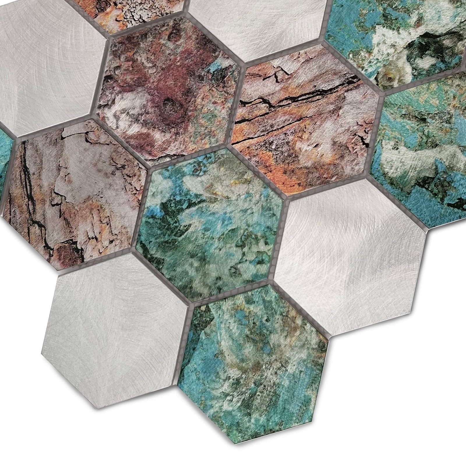 Carreau métallique Allumi hexagonale 73