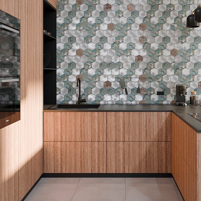 Carreau métallique Allumi hexagonale 73 - 6