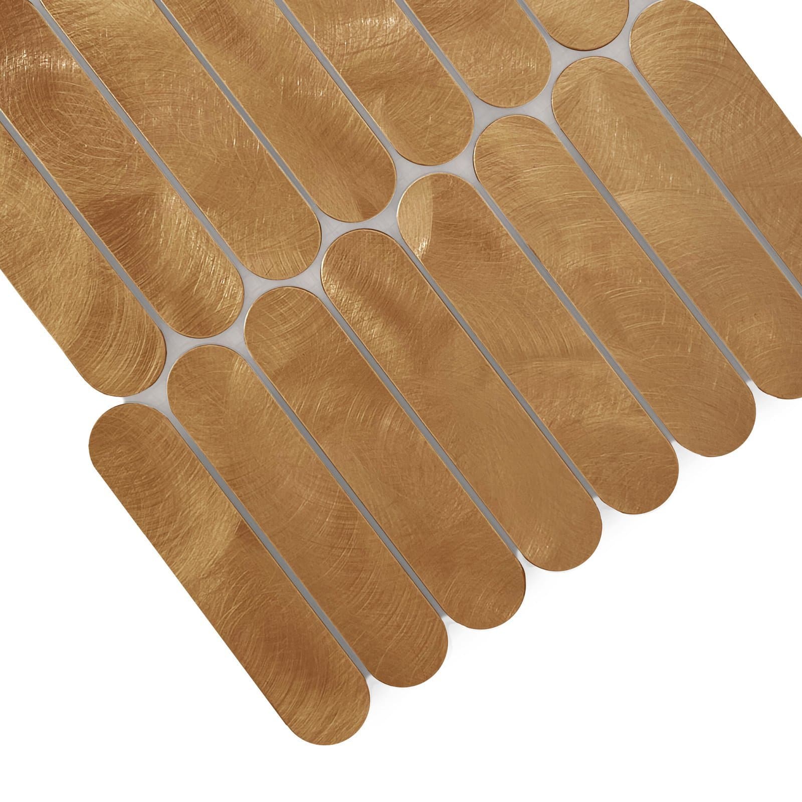 Mosaïque murale Pilules Allumi en laiton doré