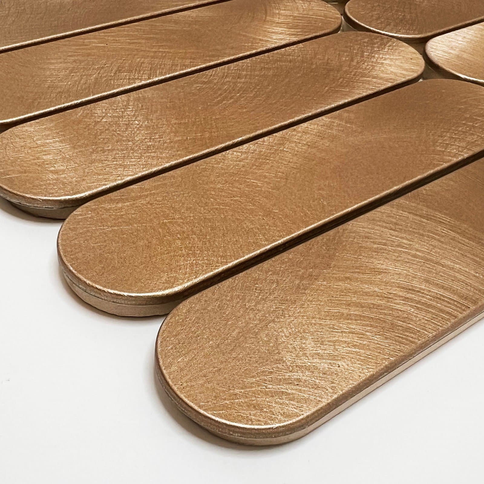 Mosaïque murale Pilules Allumi en laiton doré - 3