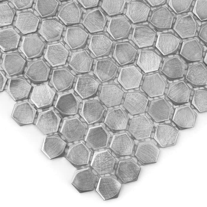 Mosaïque murale Allumi Silver Hexagon 14