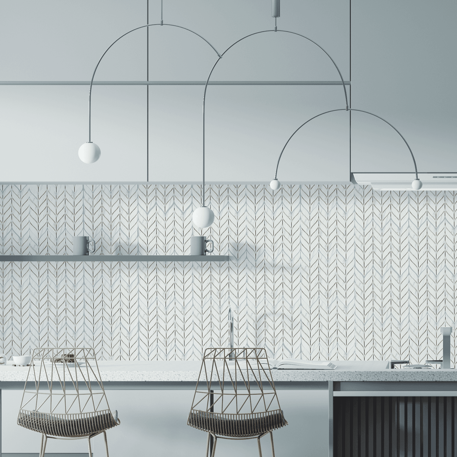 Carreau mural Bottany Carrara mat - 2