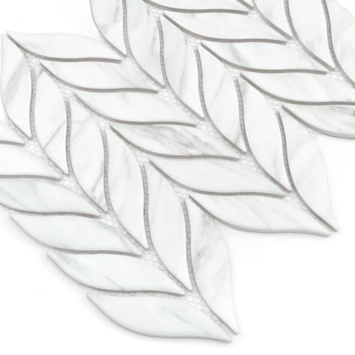 Carreau mural Bottany Carrara mat