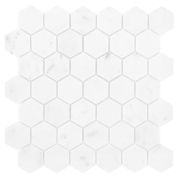 Mosaïque hexagonale Carrara White 48 - 3
