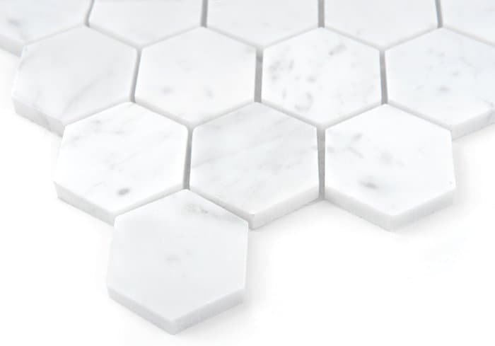 Mosaïque hexagonale Carrara White 48 - 4