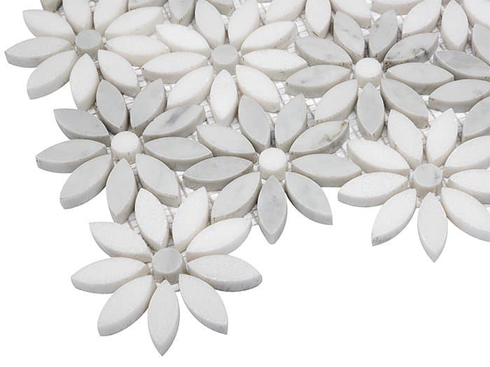 Mosaïque Carrara White Bloom - 4