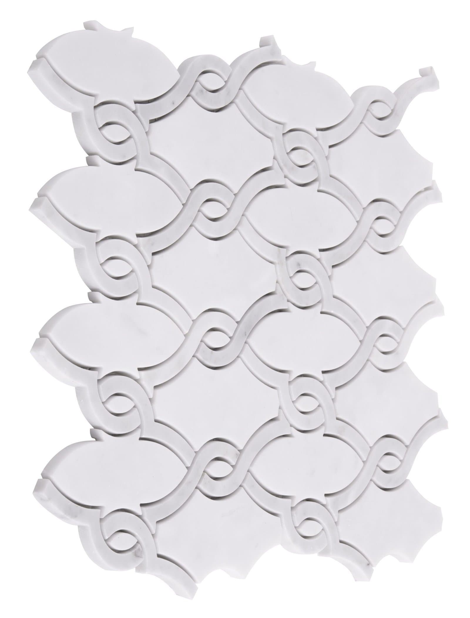 Mosaïque Carrara White Herald - 4