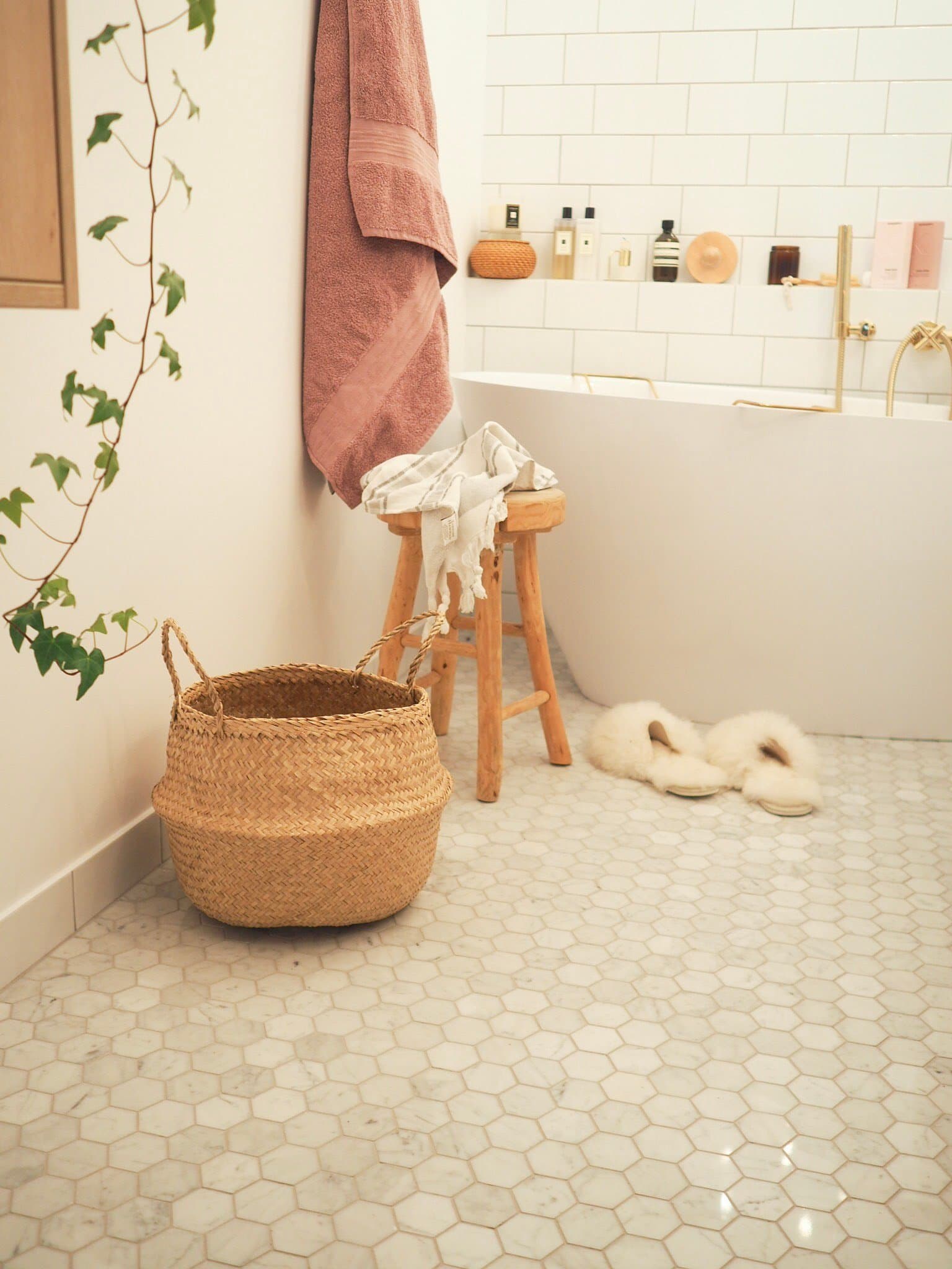 Mosaïque hexagonale Carrara White 48 - 2