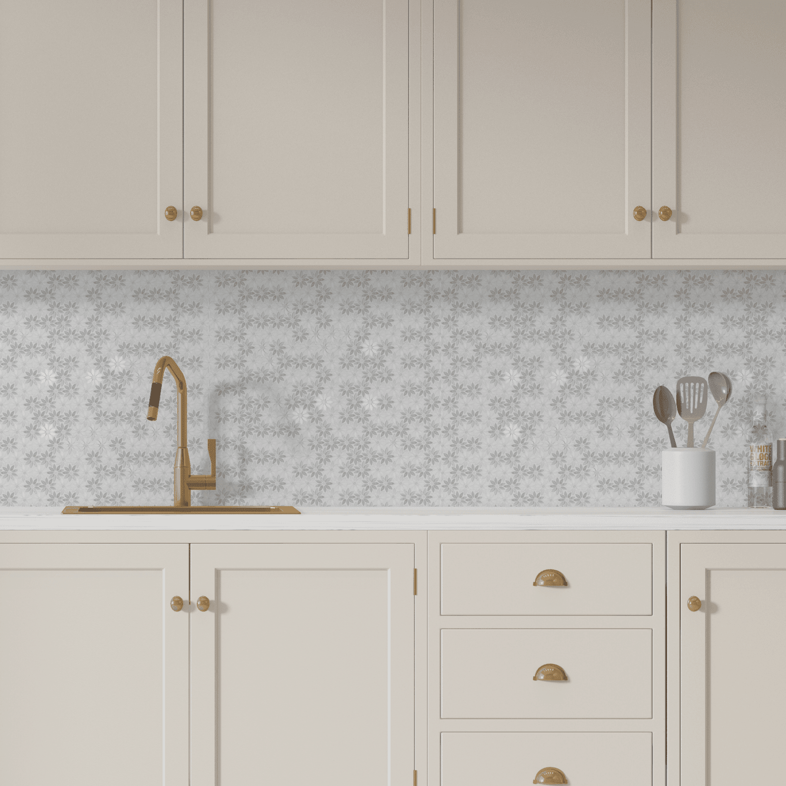 Mosaïque Carrara White Bloom - 2