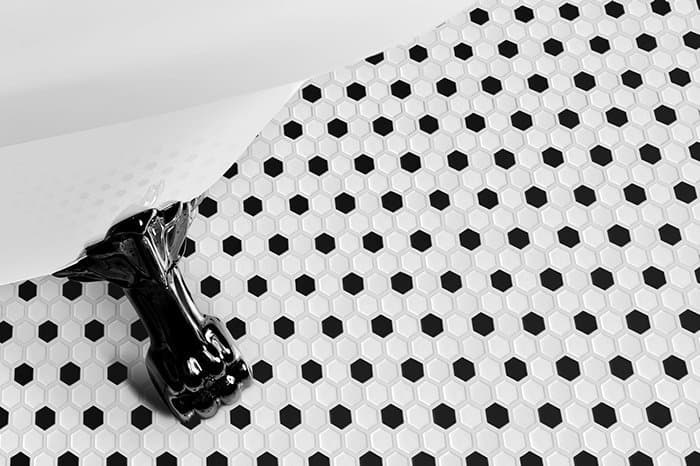 Mosaïque Mini Hexagone B&W Mix Premium mat - 2