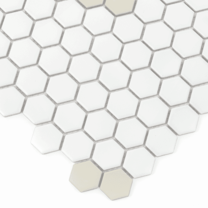 Carrelage Grès Cérame Hexagonal Mini Hexagone Rombdance Coton Mat - 2