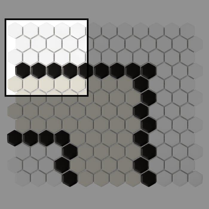 Échantillon Mini Hexagon STRIPE 3.2.B matt