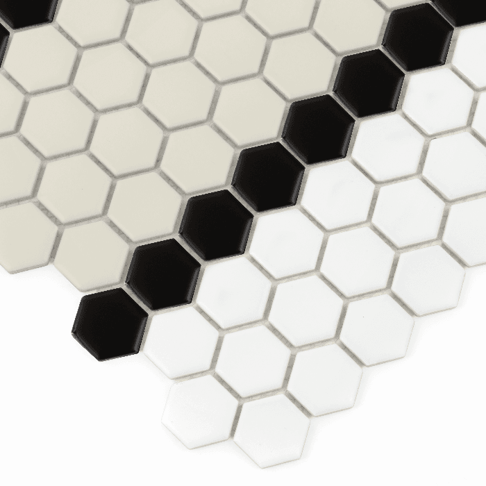Carrelage Mini rayures hexagonales 5.C mat - 3