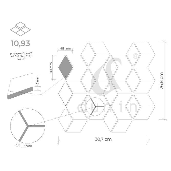 Carreau mural Mini Rombic 48 - 6