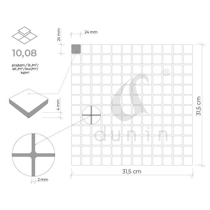 Carrelage verre récif antidérapant azur bleu - 5