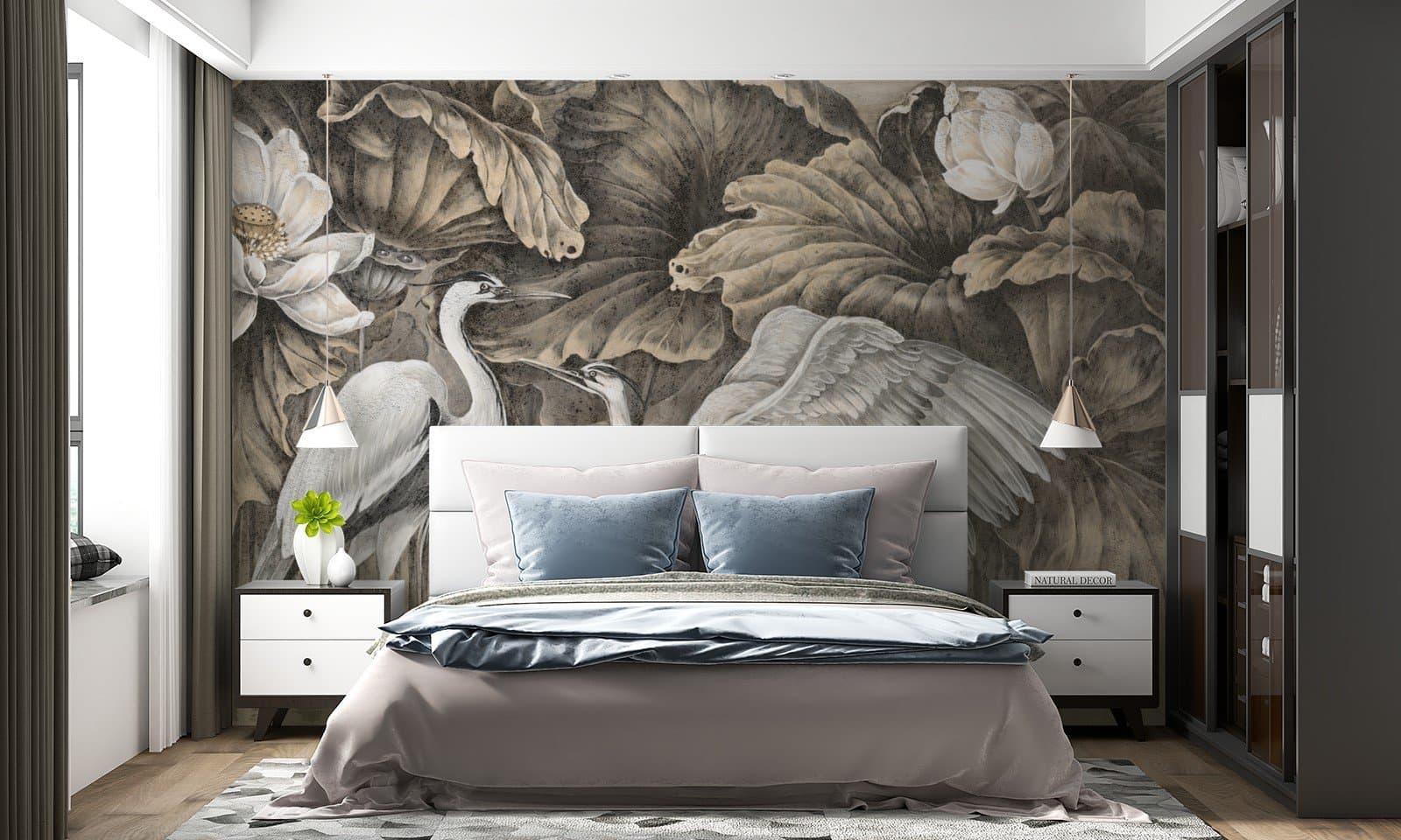 Papier peint Heron haze 2 - 3