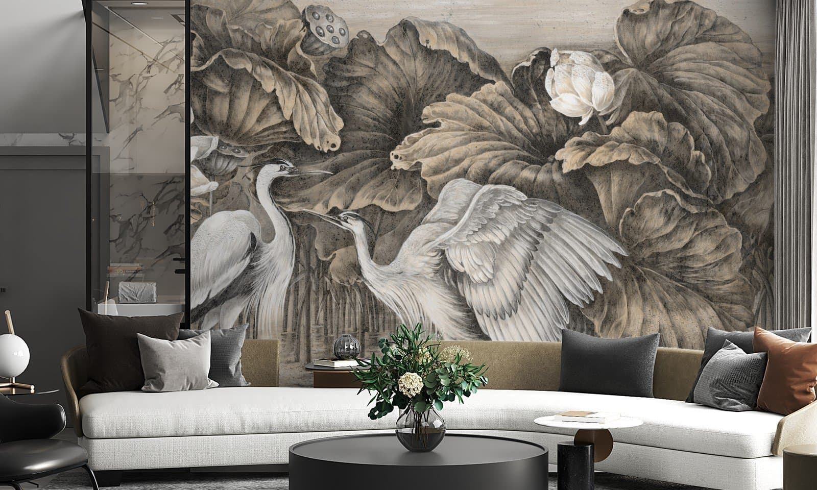 Papier peint Heron haze 2 - 4