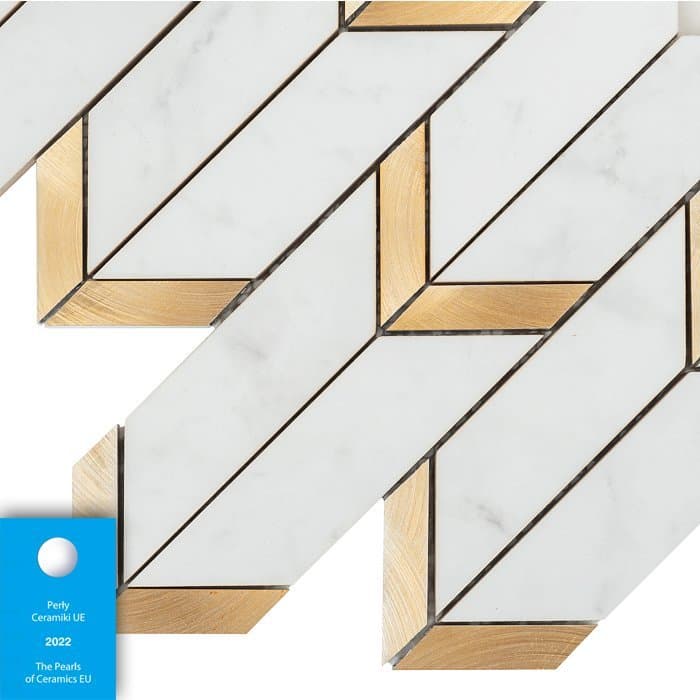 Carrelage mural Hillson Carrara GP Or Blanc