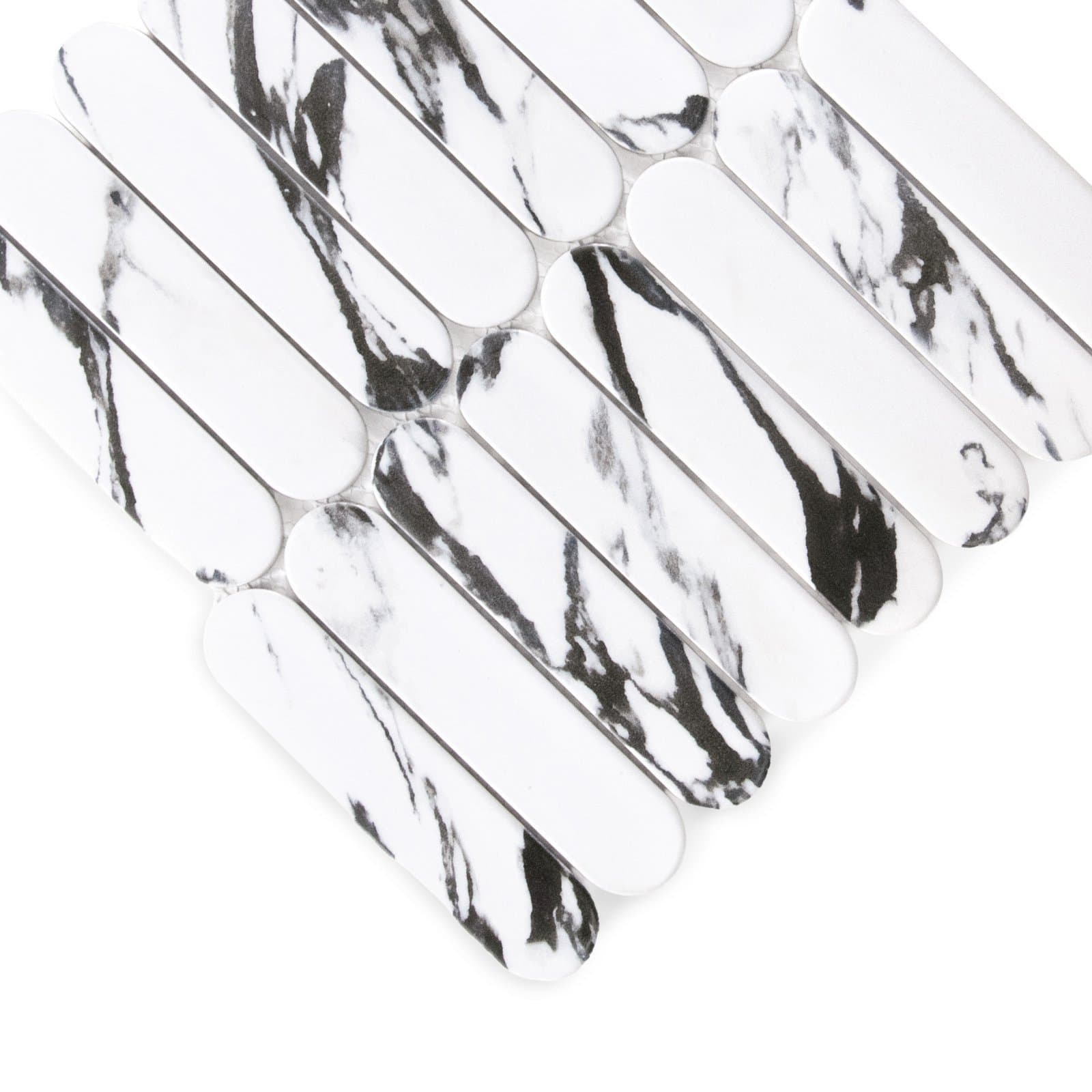 Dalles Pilules Arabescato Noir mat