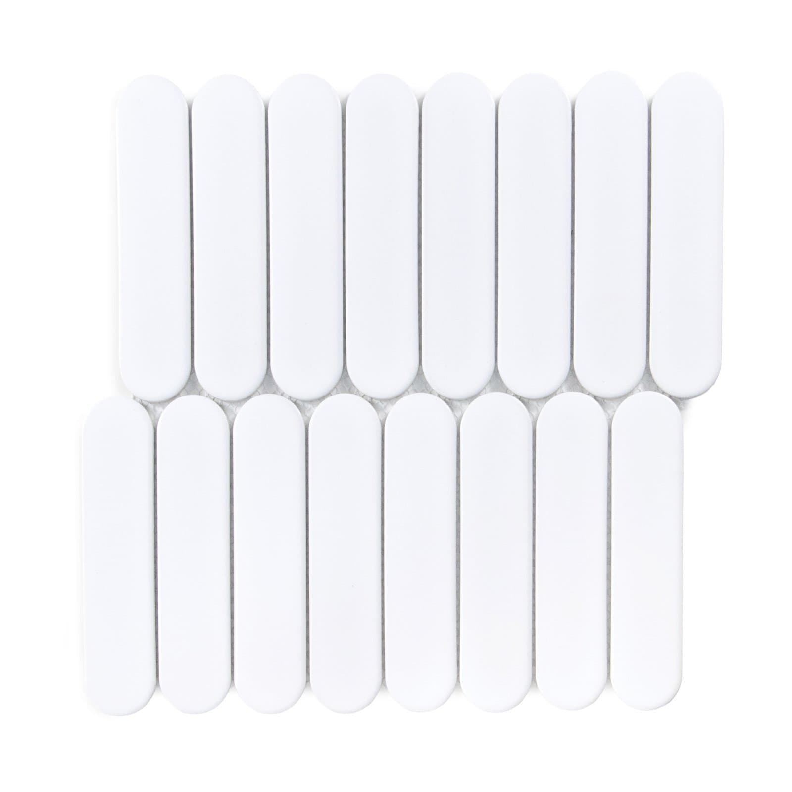 Carreau grès cérame mat Pilules blanches mates - 2