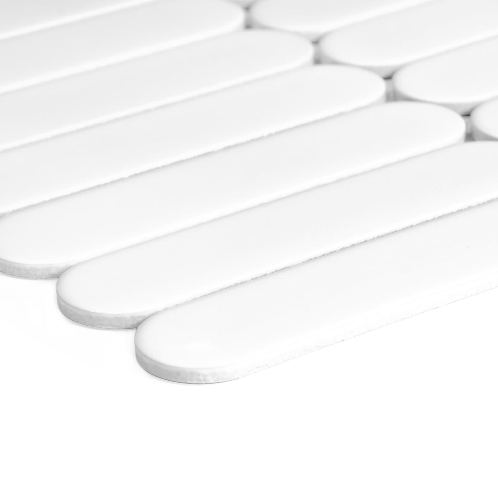 Carreau grès cérame mat Pilules blanches mates - 3