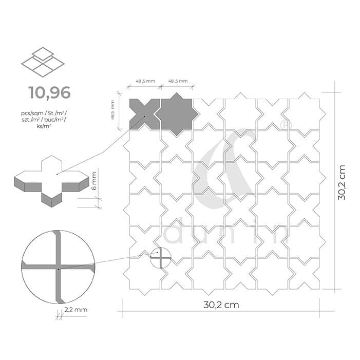 Mélange de cendres Star&Cross mat - 5