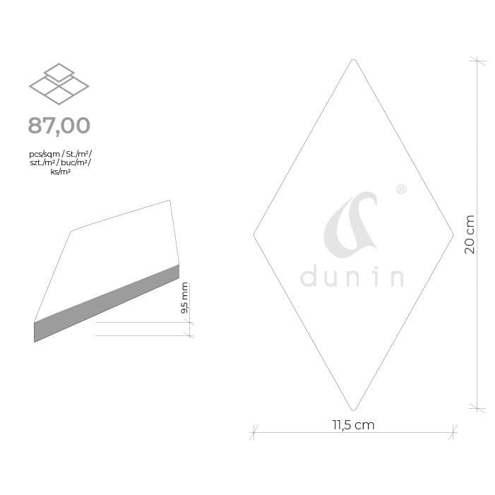 Carreau losange Rombic Blanc 03 mat - 5
