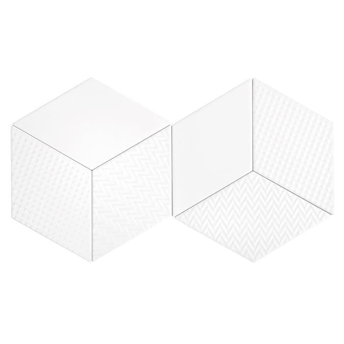 Carreau losange Rombic Blanc 03 mat - 8