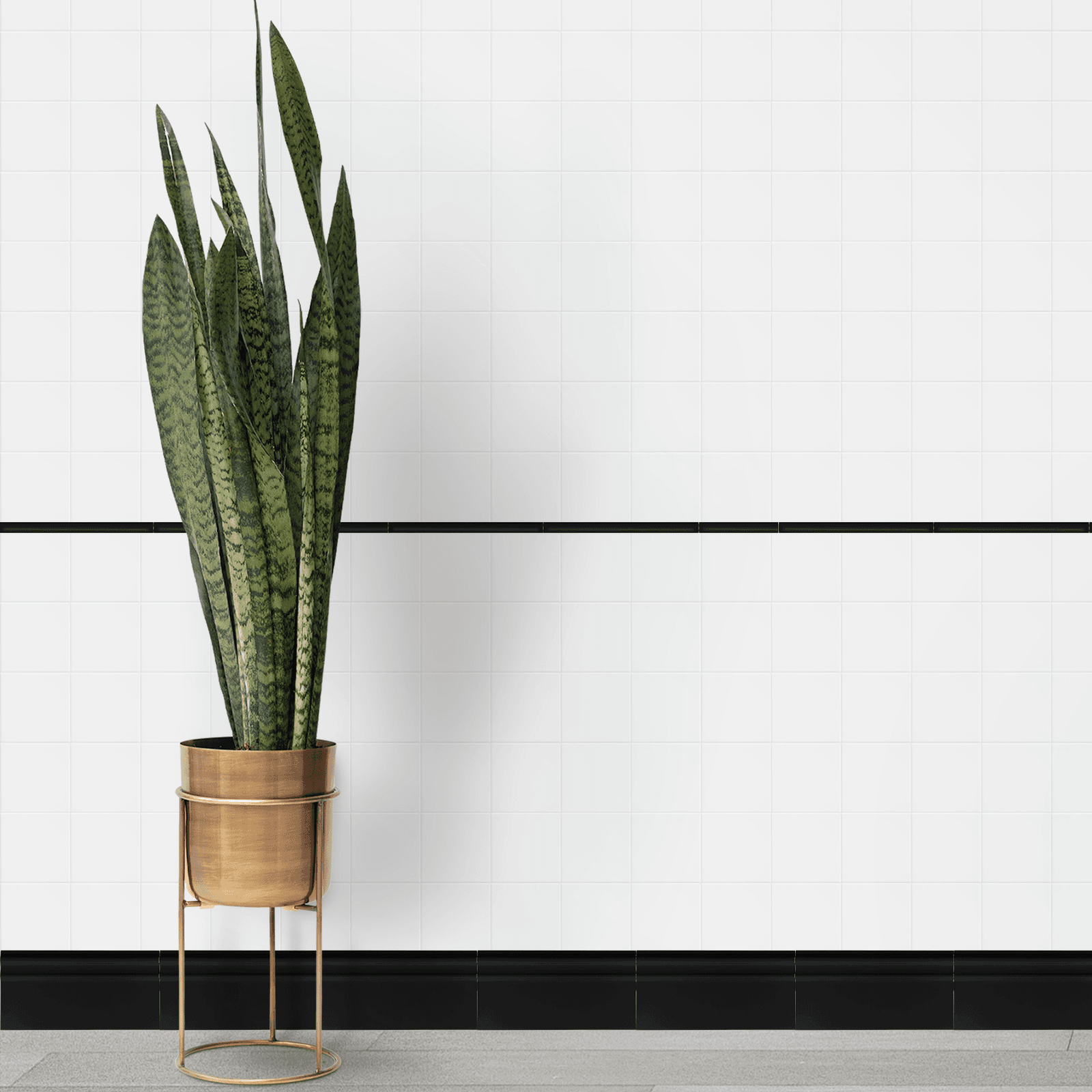 Plinthe brillante noire pour carrelage C-BL03 (jupe) - 2