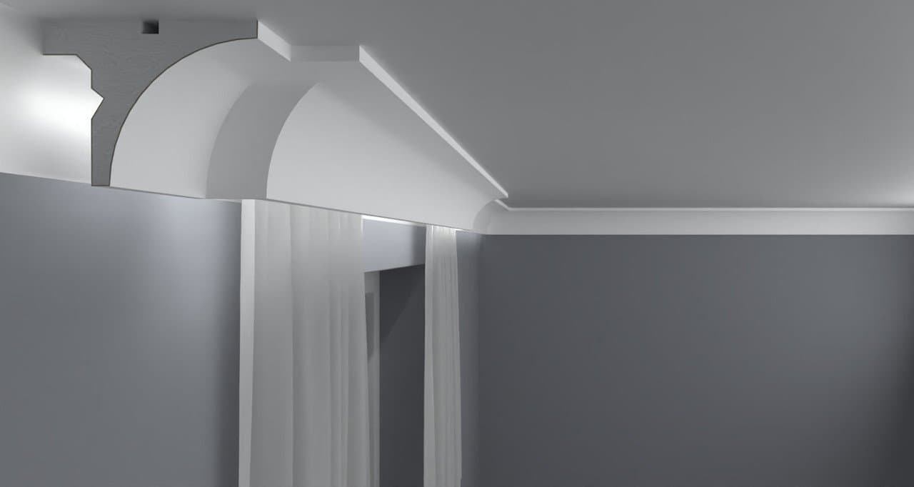 Cache Tringle à Rideau KS08 : Profilé en arc agrandi