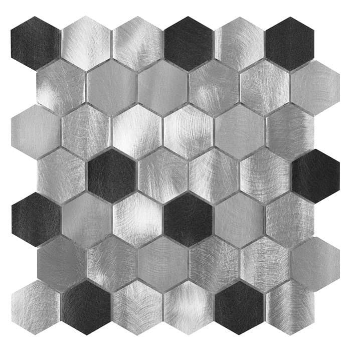 Mosaïque murale Mélange hexagonal gris Allumi 48