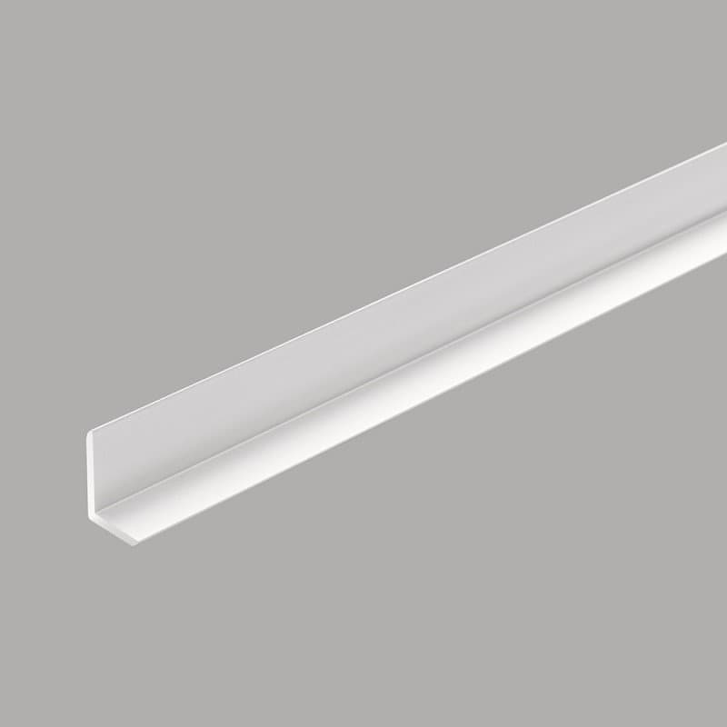 W05 BLANC Profilé d'angle extérieur en aluminium L 16-12 mm