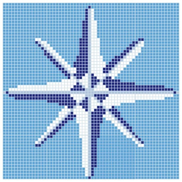 Mosaïque Boussole Q