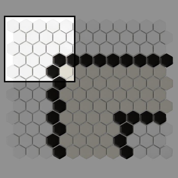 Échantillon Mini Hexagon STRIPE 3.3.B matt