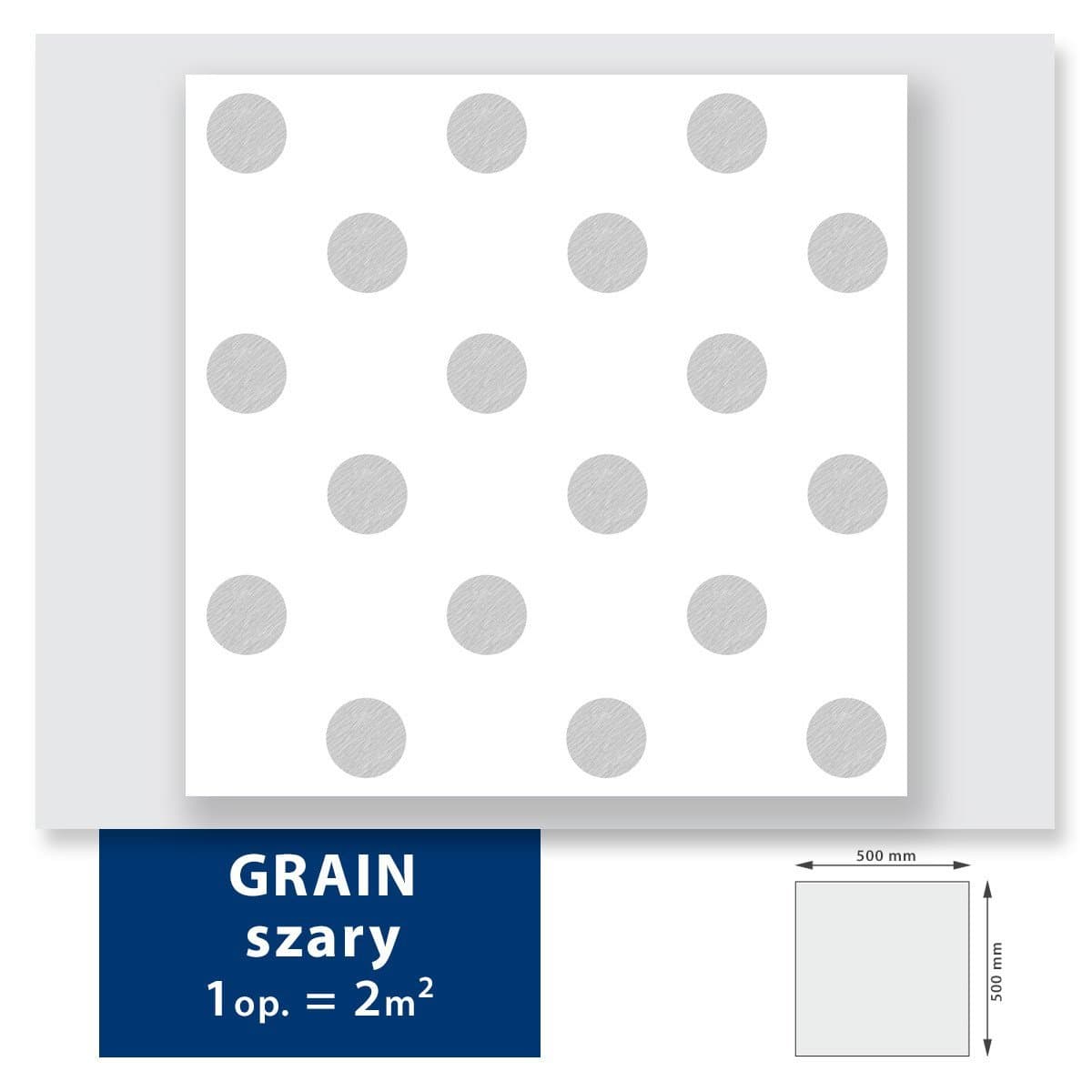 Panneau Décoratif Grain gris 44m²- 176 pièces