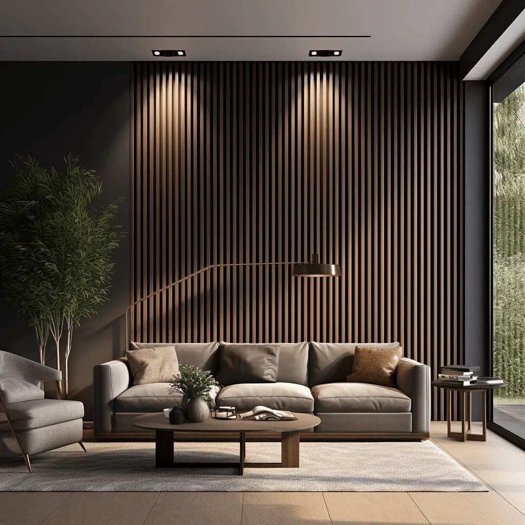 Lamelle Murale Stretto Chêne Foncé L0104T 200cm