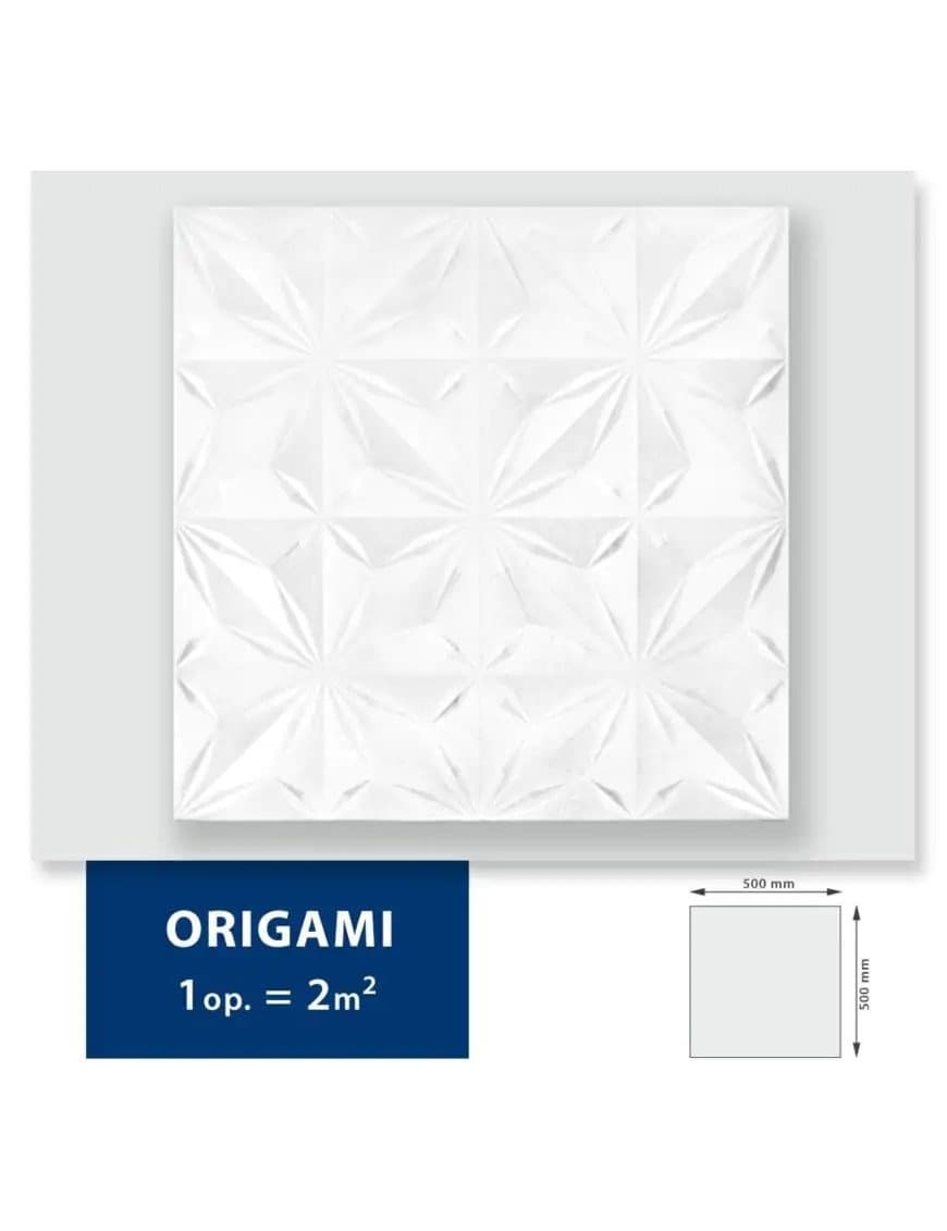 Panneau Décoratif Origami blanc 46m²- 184 pièces.