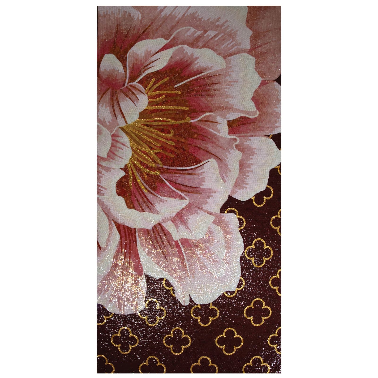 Carrelage mural verre Pivoine 110×220 cm