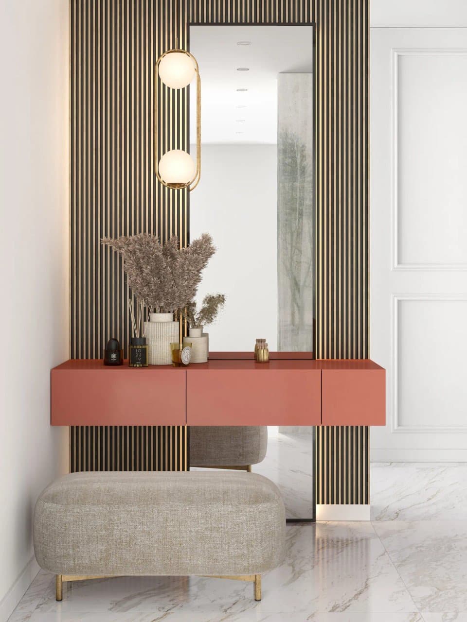 Lamelle Murale Stretto L0102 chêne clair 270 cm