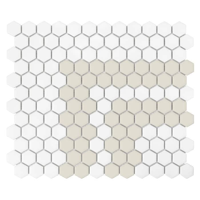 Carrelage hexagonal mini rayures 2.3.C mat