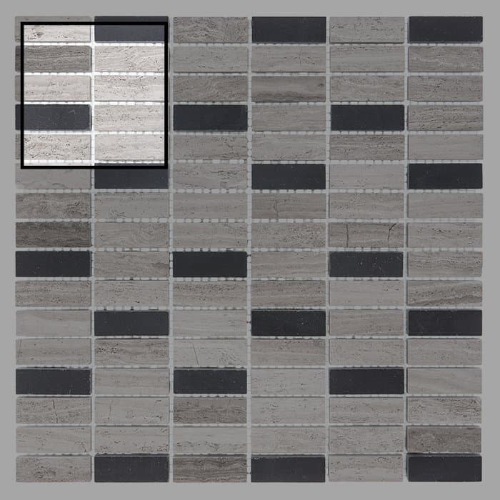 Échantillon Woodstone Grey Block Mix 48