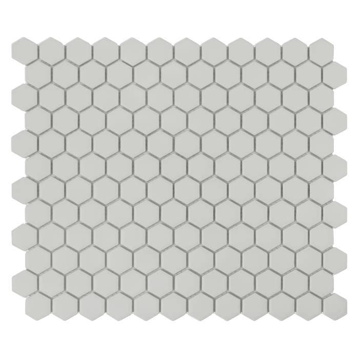 Carrelage Mini Hexagone Cendre mat