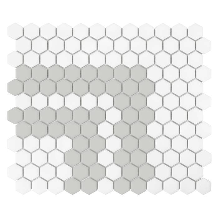Carrelage hexagonal mini rayures 2.2.A mat