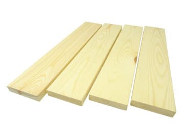 Planche rabotée 1,8 × 7 cm en pin épicéa scandinave AB