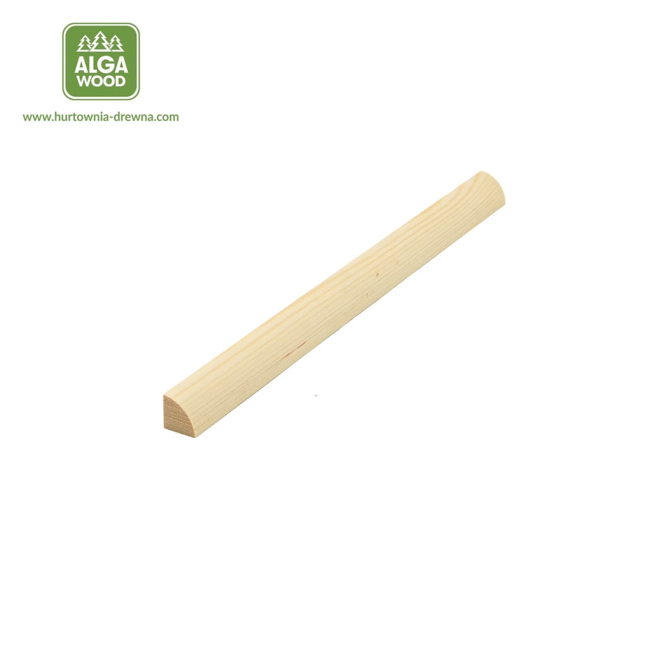 Quart de rond convexe en pin 2 × 2 cm, 2,5 m