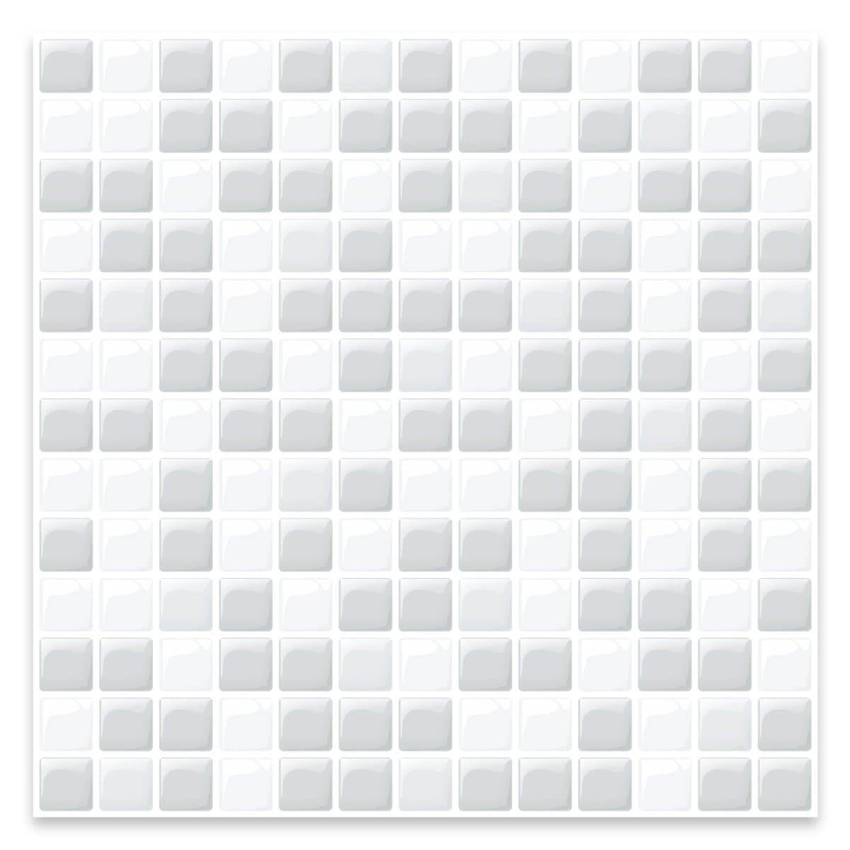 Lot de 20 carreaux 3D auto-adhésifs en PET couvrant 5,16 m²- Effet mosaïque moderne