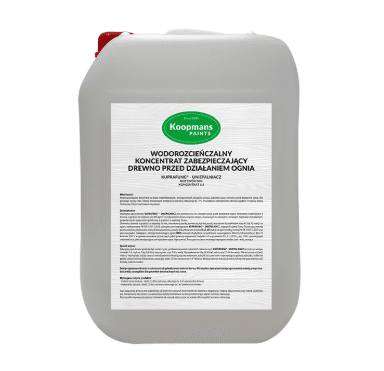 Imprégnation ignifuge Koopmans KUPRAFUNG-UNIELNIACZ 50 % – 6 kg, blanc-gris, pour bois